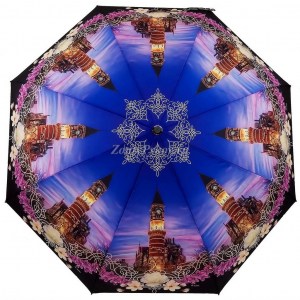 Синий зонт с собором, Три Слона, автомат, 3 сл.,арт.883A 35